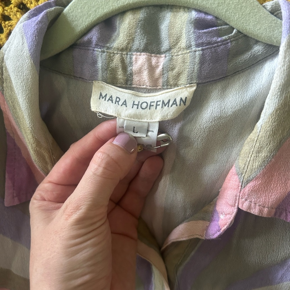 Mara Hoffman Geometric Print Maxi Dress in Gray, Purple and Pink - Picture 4 of 6
